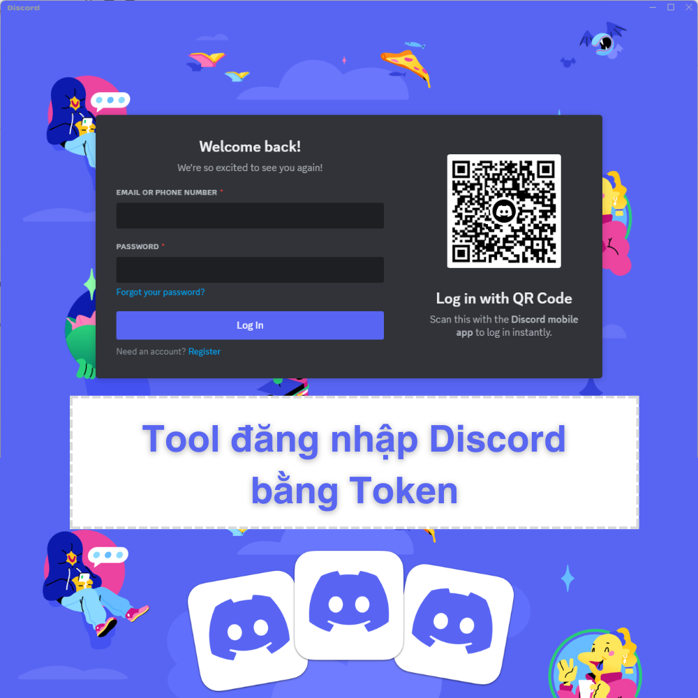 Tool Đăng nhập Discord bằng Token - Discord Login With Token Tool