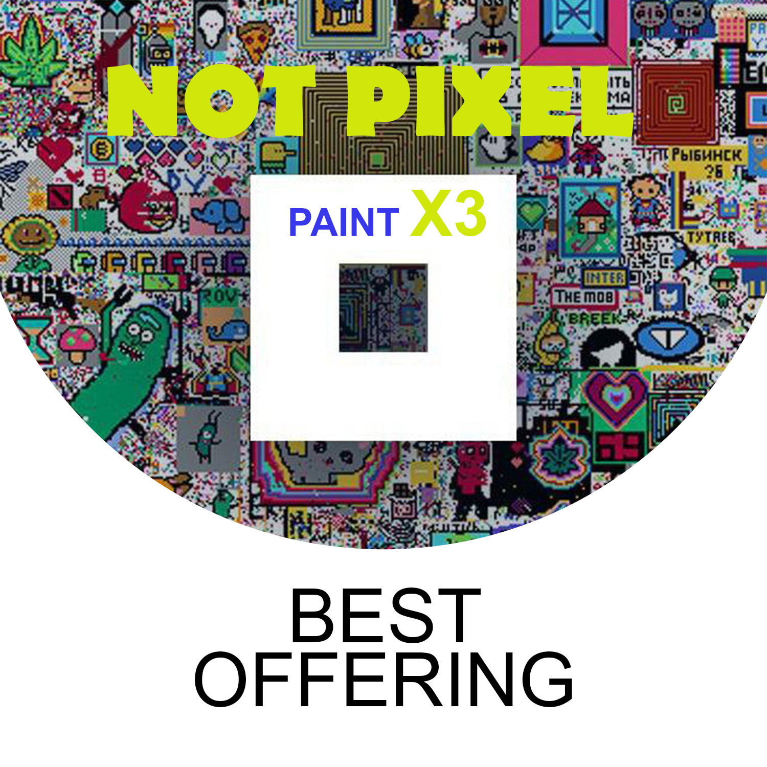 Not Pixel >> Paint +8 tỷ lệ cao, Chọn được tất cả template, paint được tất cả màu