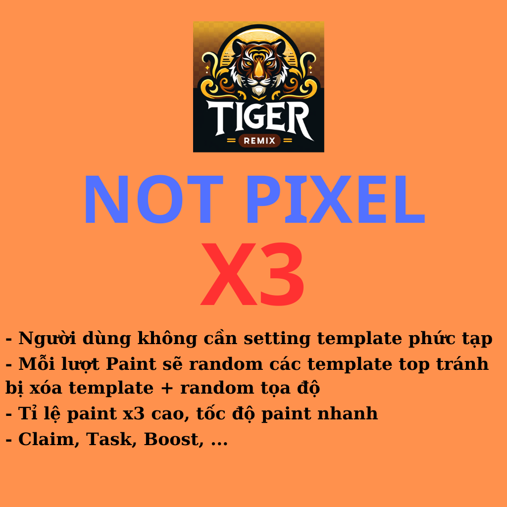 Notpixel - Paint x3 tỉ lệ cao - Script không Request, không Api (Tasks - Boosts) - Not Pixel/not pixel/NotPixel/notpixel