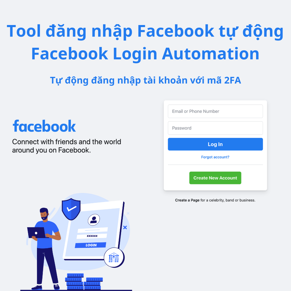 Tool Log Facebook 2FA - Tool đăng nhập tài khoản Facebook 2FA hàng loạt tự động - Auto Login Facebook 2FA Tool