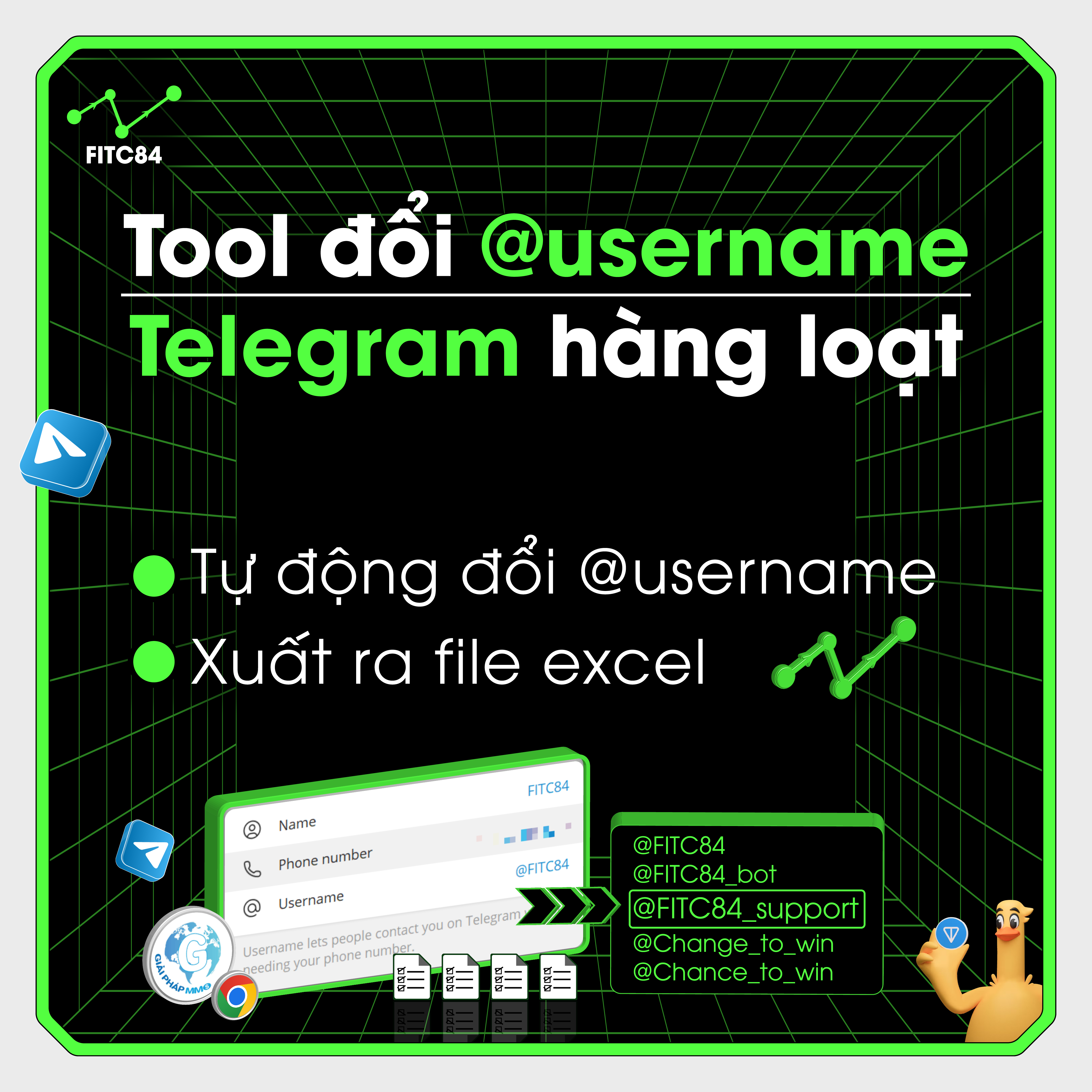 Tool đổi @username Telegram hàng loạt By FITC84 Team