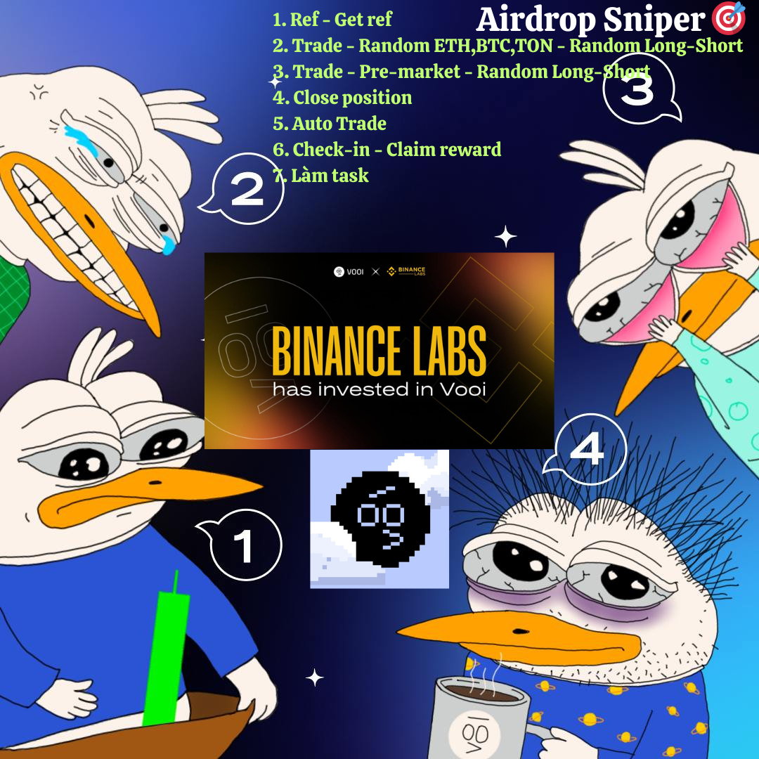 VOOI Airdrop - Binance Labs đầu tư - Script VOOI - Full chức năng (Ref - Trade - Auto Trade - Quest - TAP - Connect TON wallet)