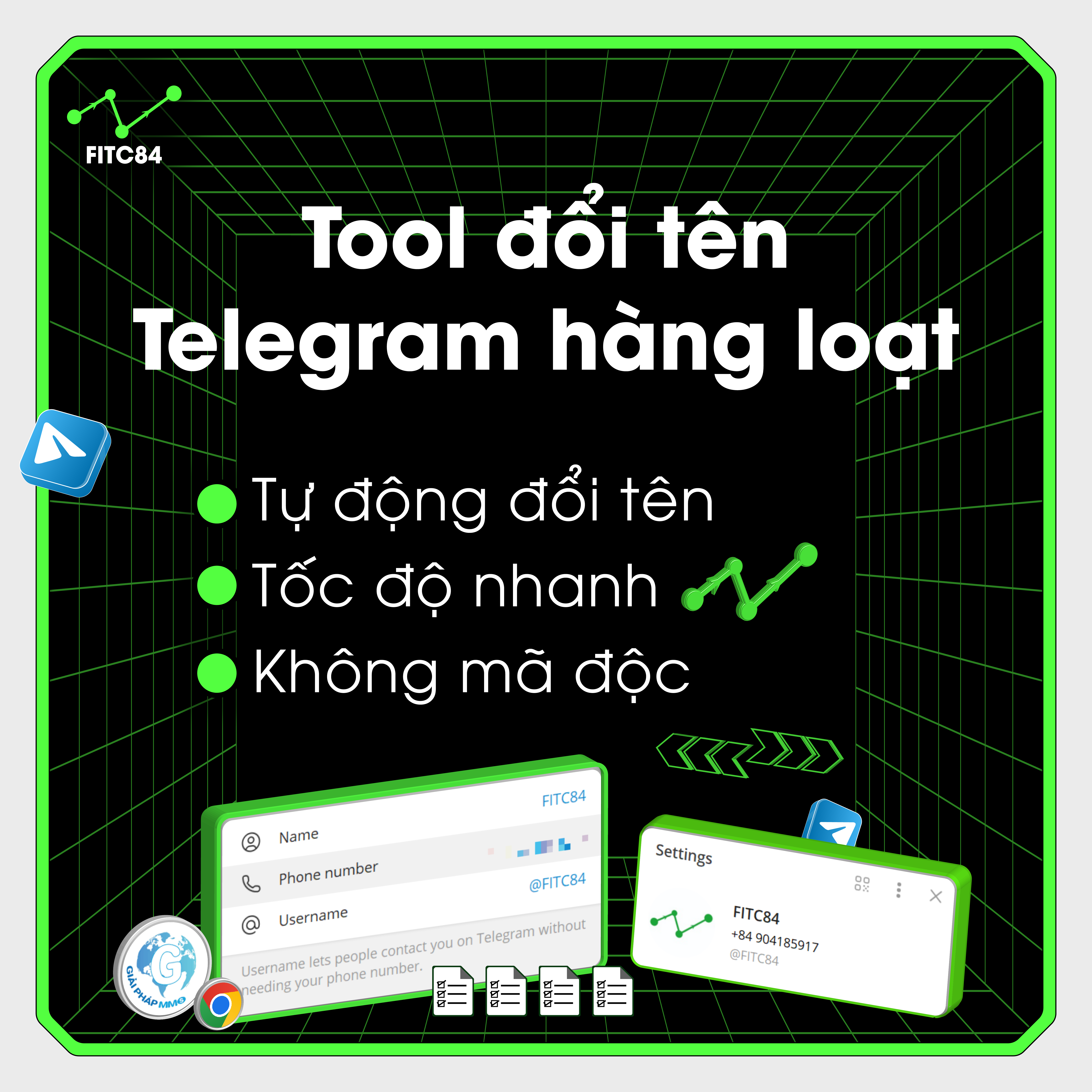 Tool đổi tên Telegram hàng loạt by FITC84 Team