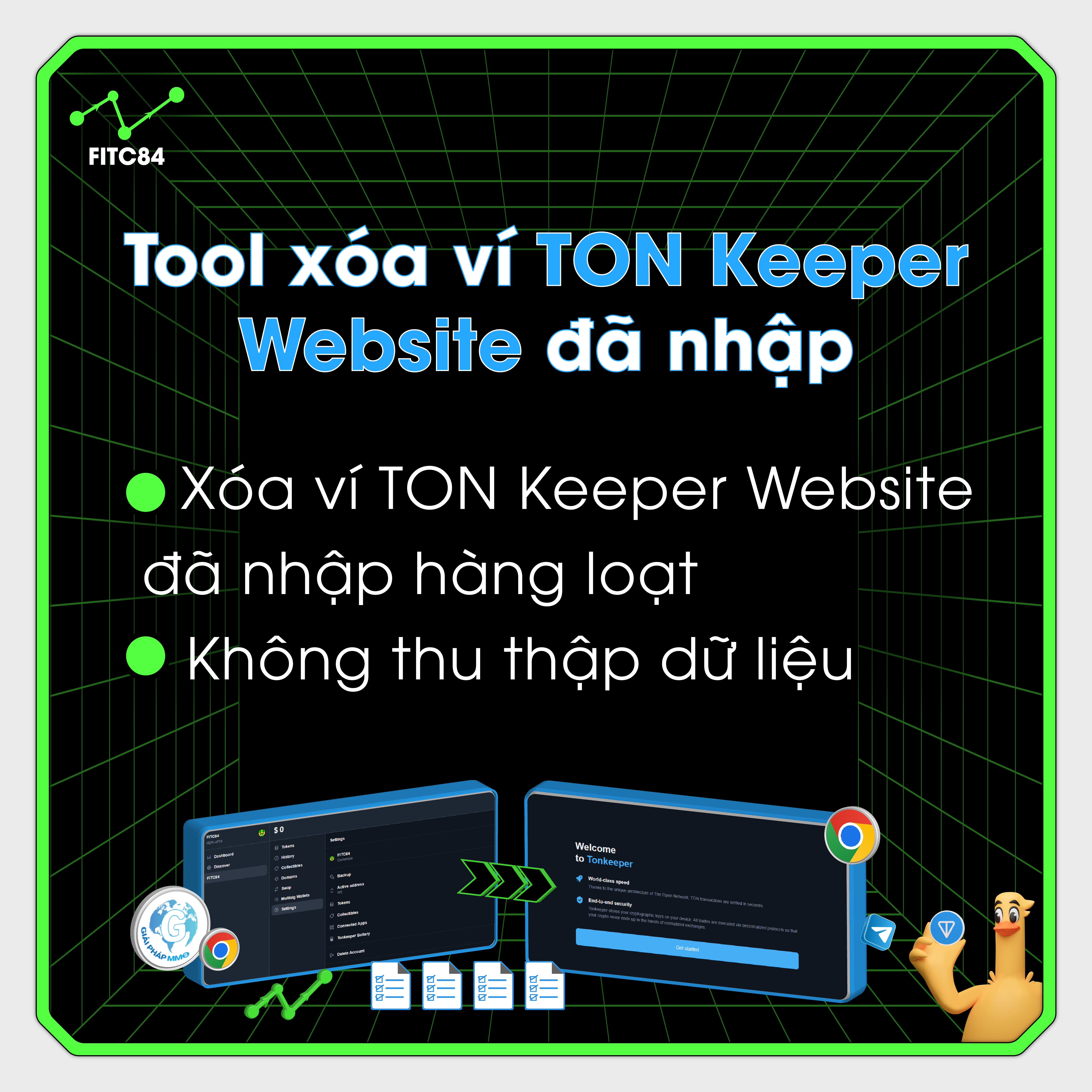 Tool xóa ví TON Keeper Website By FITC84