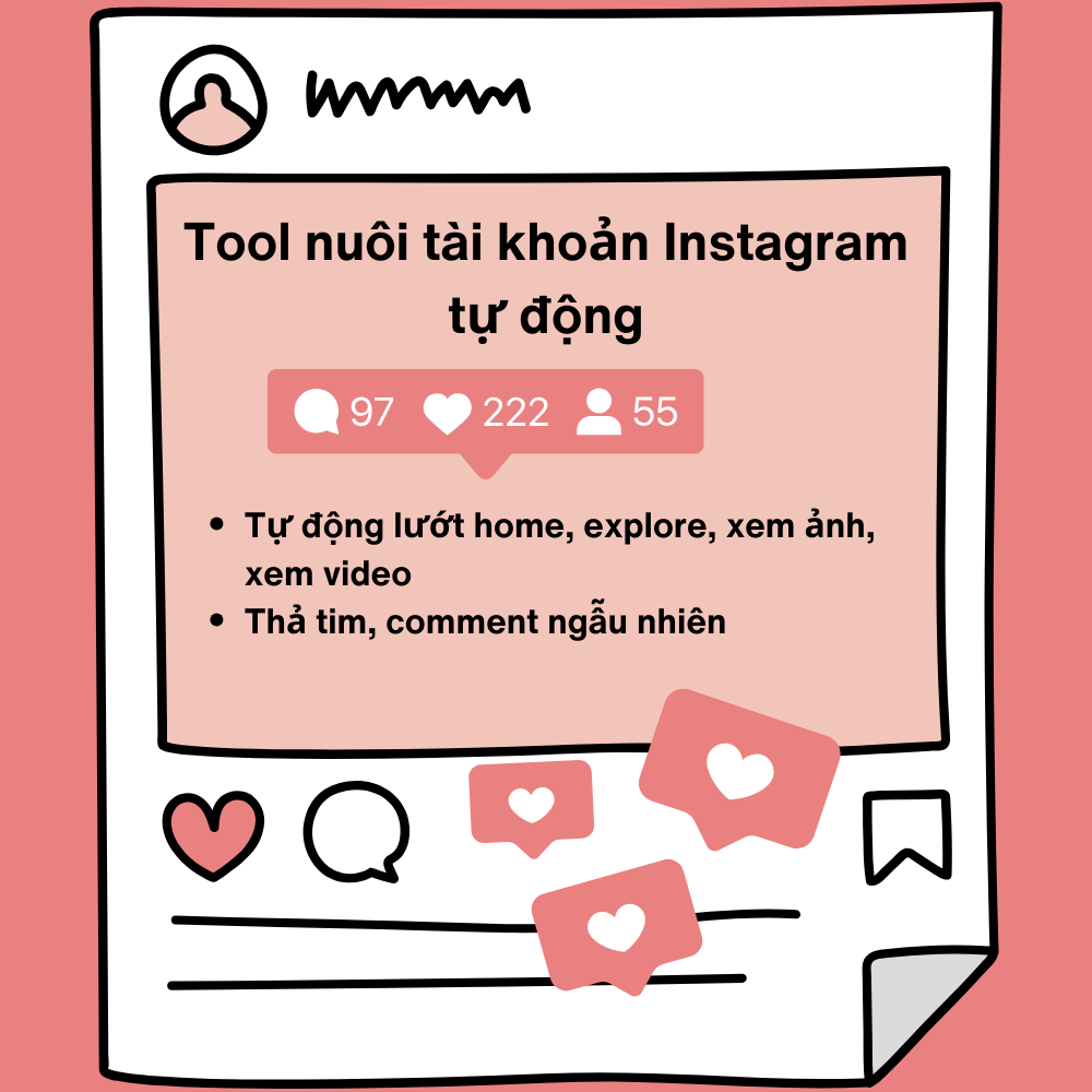 Tool nuôi tương tác tự động Instagram - Tool nuôi tài khoản cho Instagram - Instagram Auto Seeding Tool