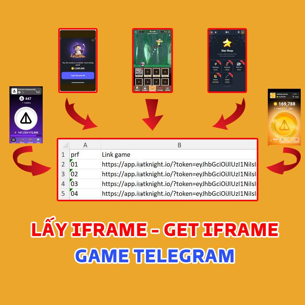 Lấy link game Telegram - Get iframe game Telegram