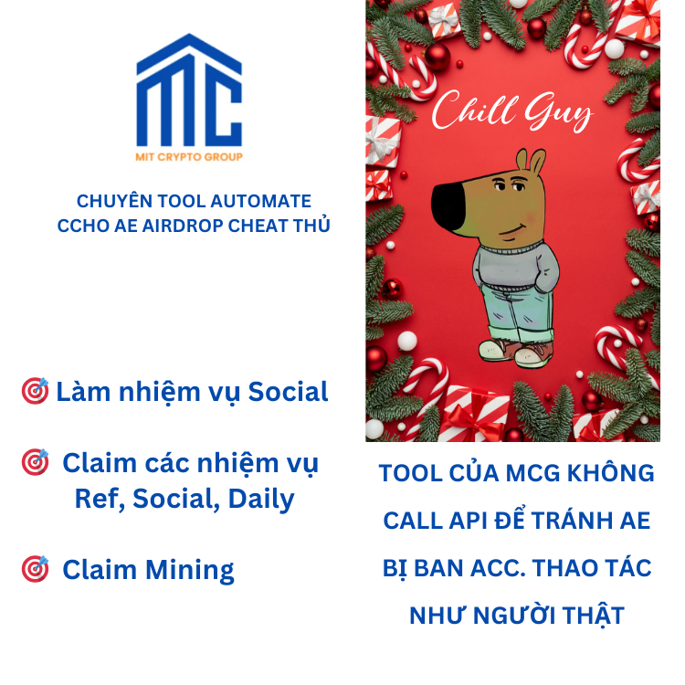 Airdrop CHILL GUY - Tool tự động làm Airdrop CHILL GUY XMAS - CHILL GUY XMAS Airdrop Automation Tool