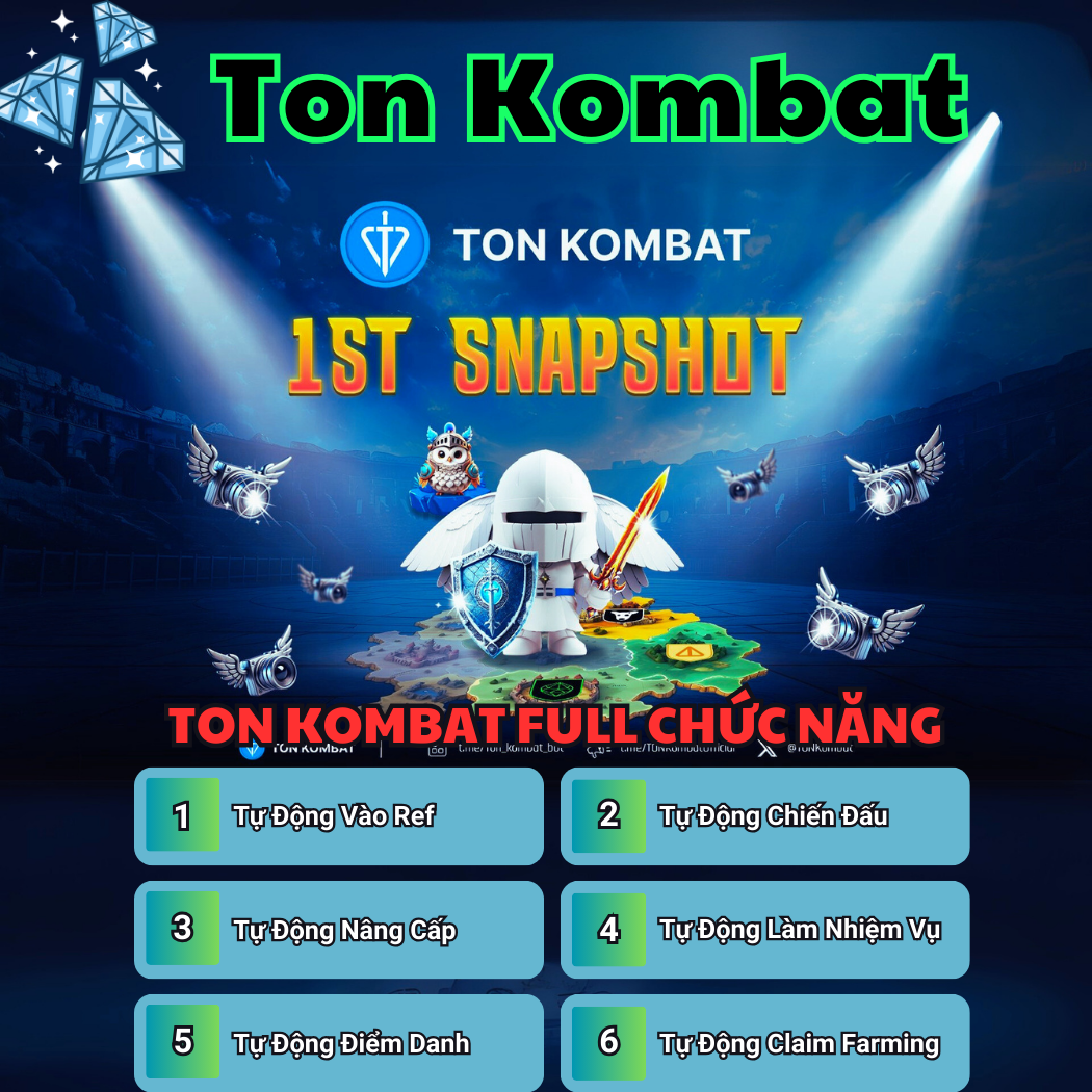 Script TonKombat AIRDROP - Script Làm Airdrop TonKombat Full Chức Năng A-Z ( Vào Ref , Checkin , Tự Động Chiến Đấu , Làm Full Task , Hunter , Upgrade , Tự Động Sử Dụng Trang Bị ) - TonKombat Script Automation Tool