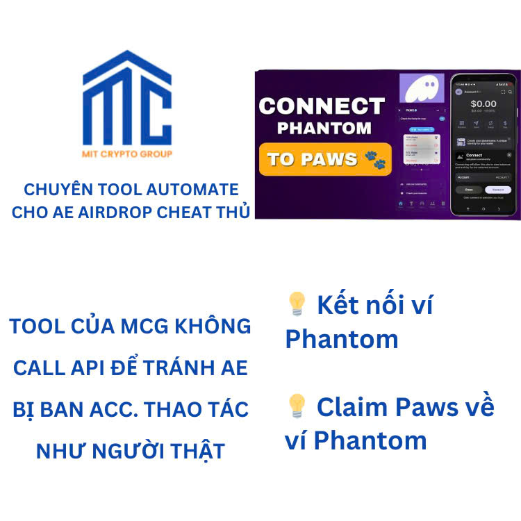 Airdrop Paws - Connect Và Claim Paws Bằng Ví Phantom - Paws Airdrop Automation Tool