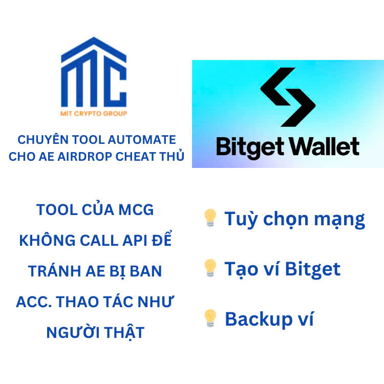 Tool tạo ví/backup ví Bitget tự động - Bitget Create/Backup Wallet Auto Tool - Tự lưu kết quả địa chỉ ví + 24 từ khoá ra excel