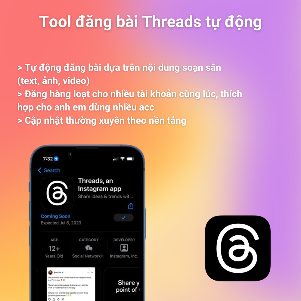 Tool đăng bài tự động Threads - Tool đăng ảnh và video tự động cho Threads - Threads Auto Post Image Video Tool