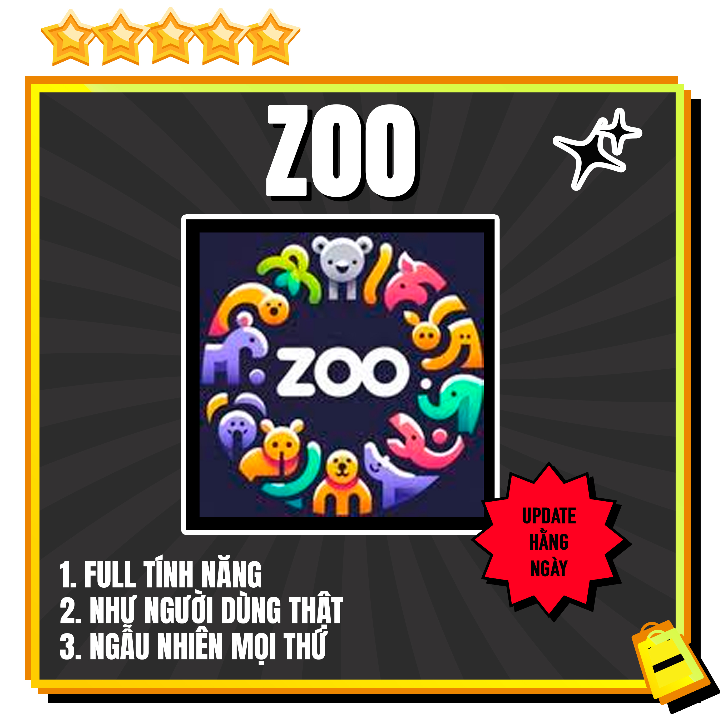 ZOO : Full tính năng, Ngẫu nhiên như người dùng thật ! Đủ tính năng