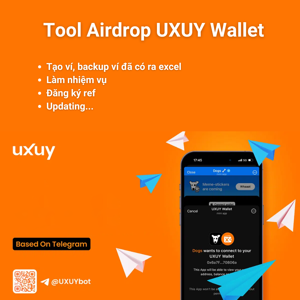 Tool tạo ví UXUY Wallet Airdrop hàng loạt - UXUY Wallet Auto Create Tool