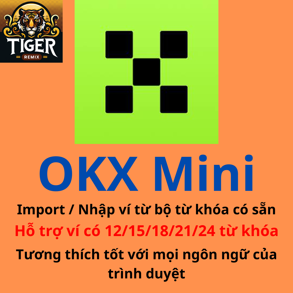 Nhập ví (import) OKX Mini từ bộ từ khóa (phrase) có sẵn / OKX MINI IMPORT. Xóa ví cũ đã có trong profile và nhập lại