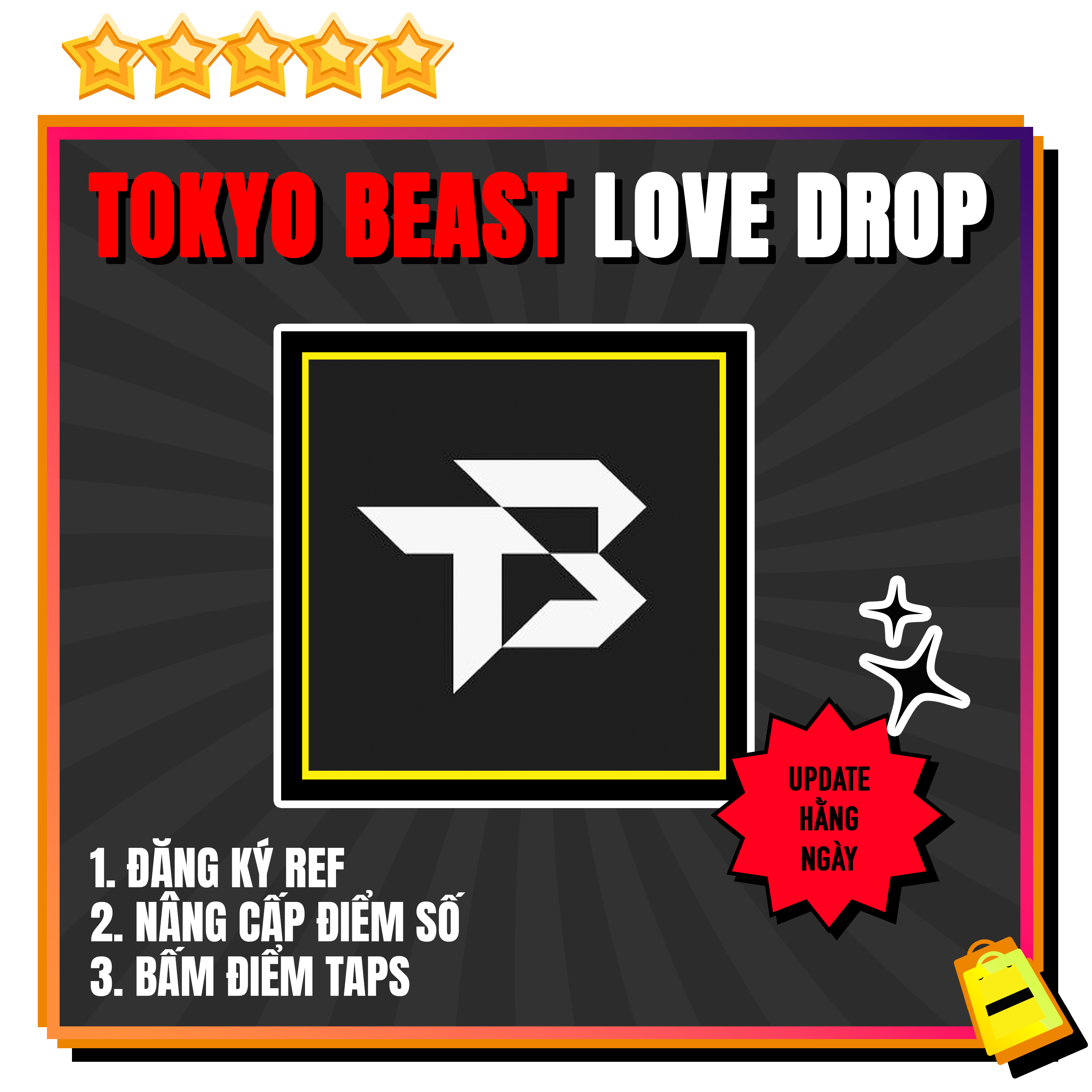 TOKYO BEAST LOVE DROP - DROP LOVE | Bản miển phí TAP để kiếm điểm, Nâng cấp điểm số , Chạy REF Miển phí