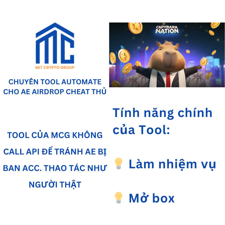 Airdrop Capypara - Kèo Claim Tiền Tươi Cực Hot - 🚀 Vượt tường lửa chống Bot 🚀 - Capypara Airdrop Automation Tool