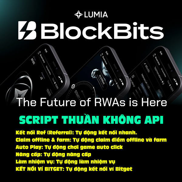 Blockbits Airdrop - Claim & farm, nâng cấp, làm task, play game, kết nối Bitget