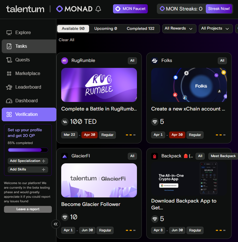 Talentum x Monad | Pro Testnet Automation Suite
