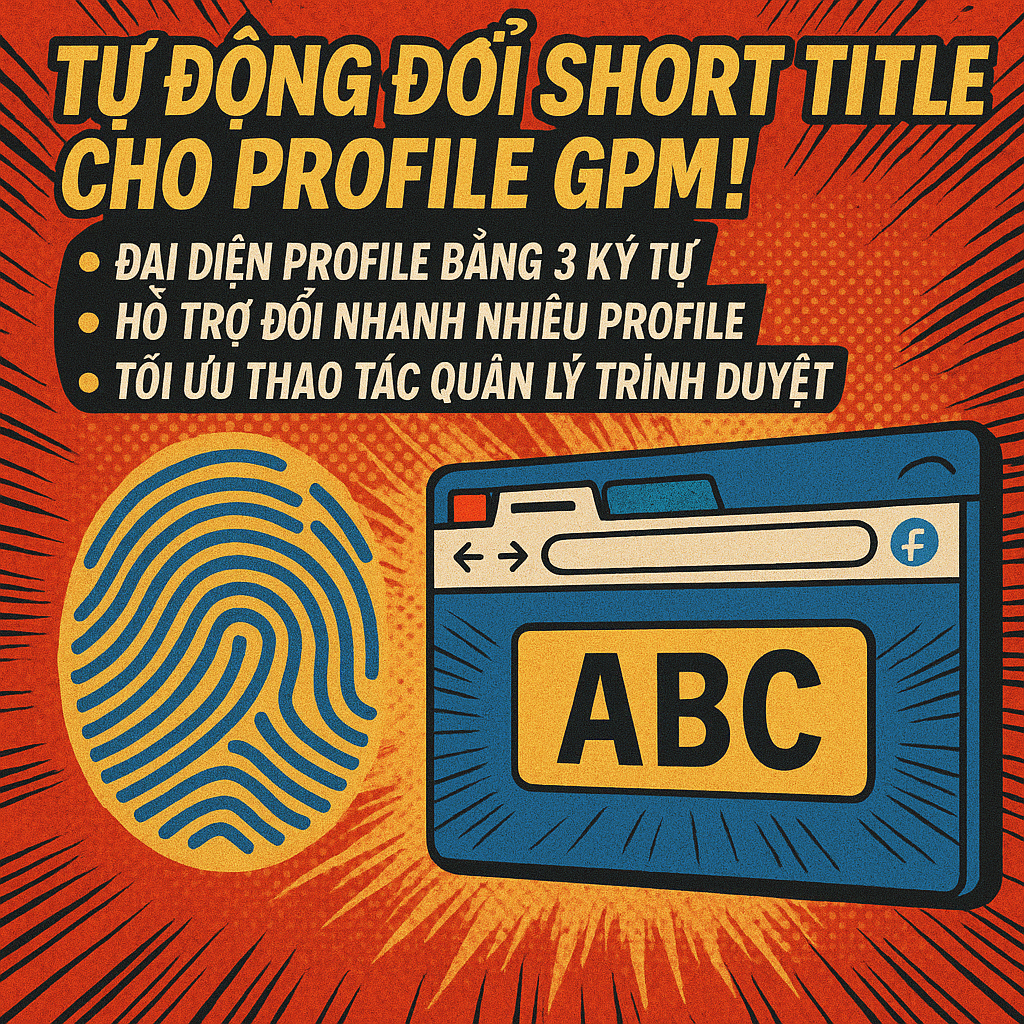 Tool thay đổi Short Title cho profile trên GPM Login