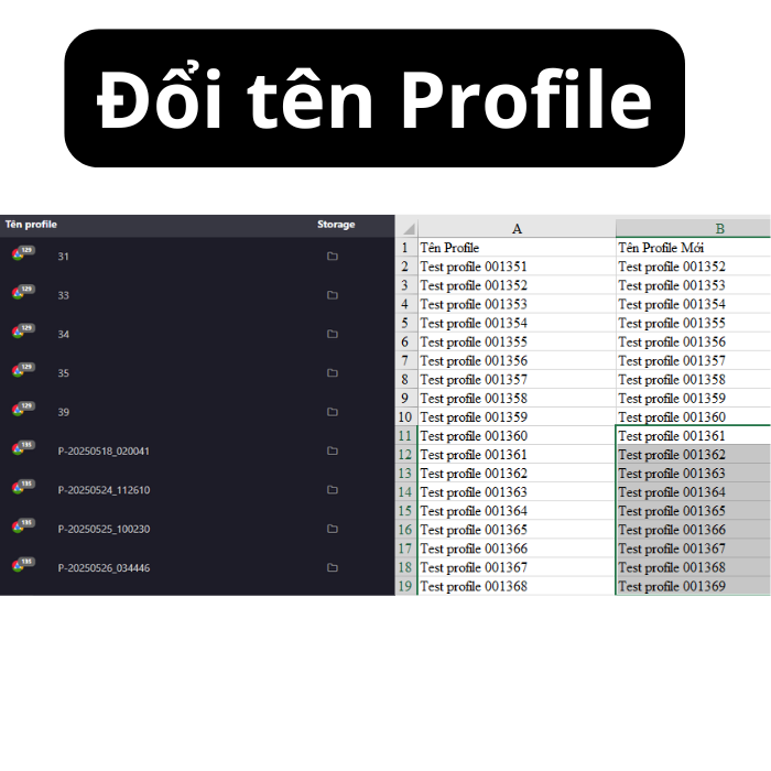 Đổi tên Profile