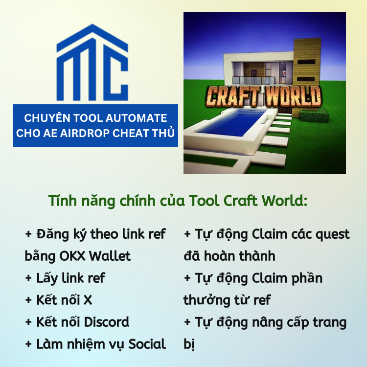 KÈO CỰC HOT AIR LỚN 2025 - CRAFT WORLD - FULL TASK NHIỆM VỤ