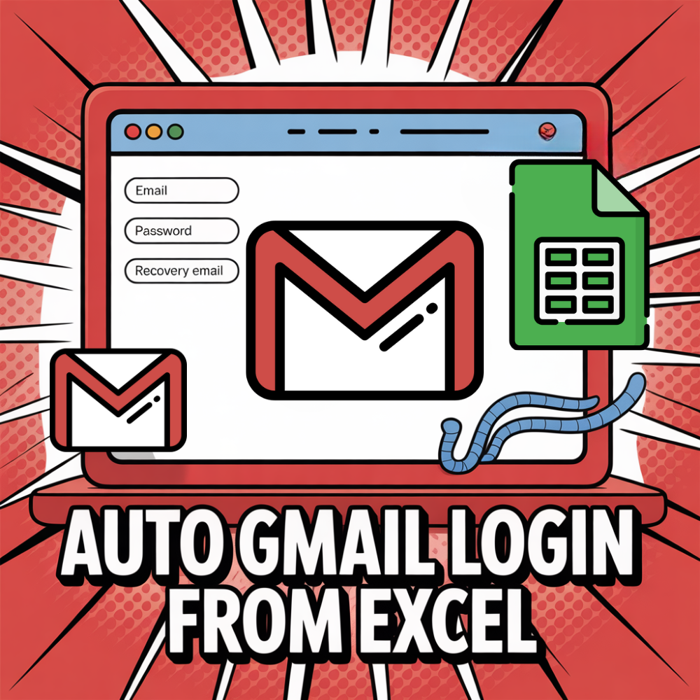 Auto Gmail Login from Excel | Tự động đăng nhập Gmail từ Excel 📧⚙️ | GPM Login GPM Automate