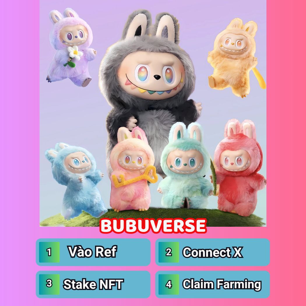 Script WEB BubuVerse - Script Làm Airdrop BubuVerse Full ( Vào Ref , Connect X , Stake NFT , Claim Farming ) - BubuVerse WEB Script Automation Tool