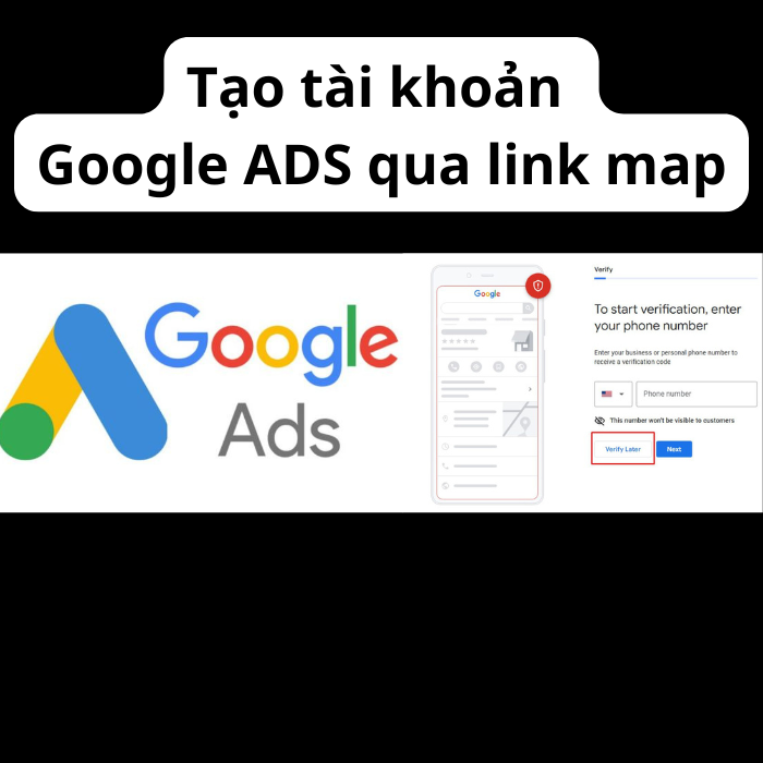 Tạo tài khoản Google Ads qua link map