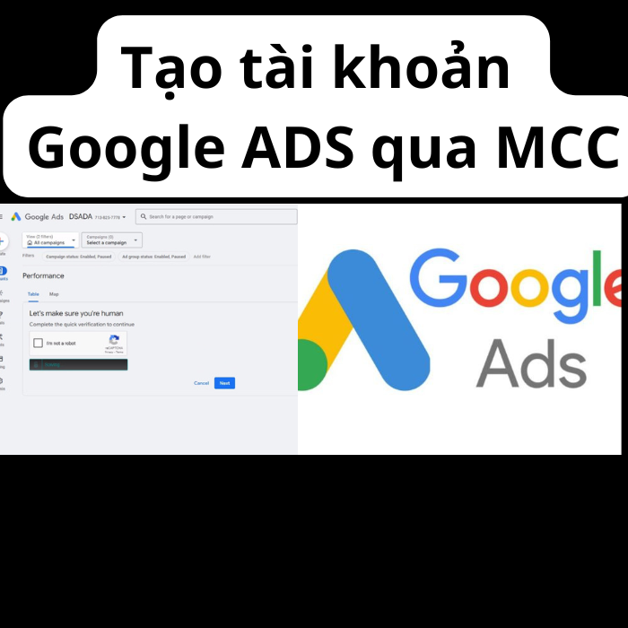 Tạo tài khoản (Creat) Google Ads qua MCC (Draft)