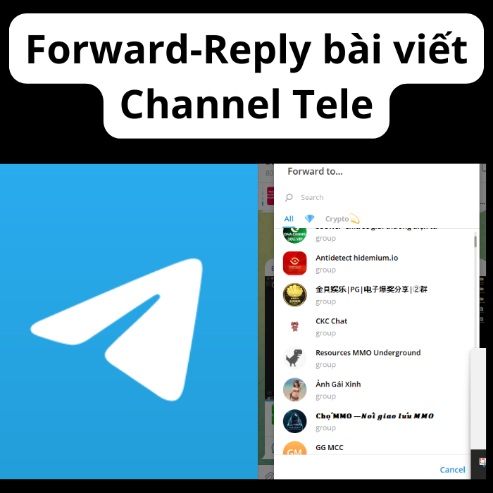 Forward - Reply bài viết Channel Tele