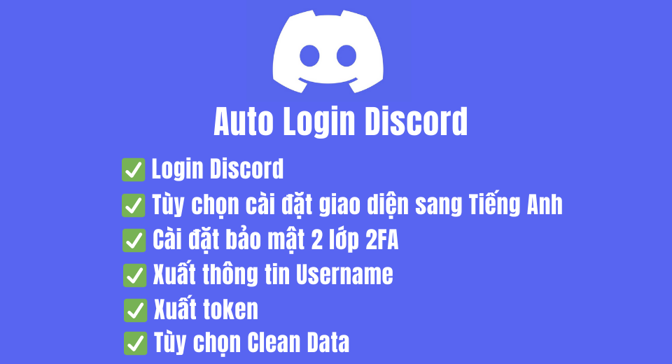 Tool Login Discord Bằng Token Hoặc Email/SĐT Và Nhiều Chức Năng Khác