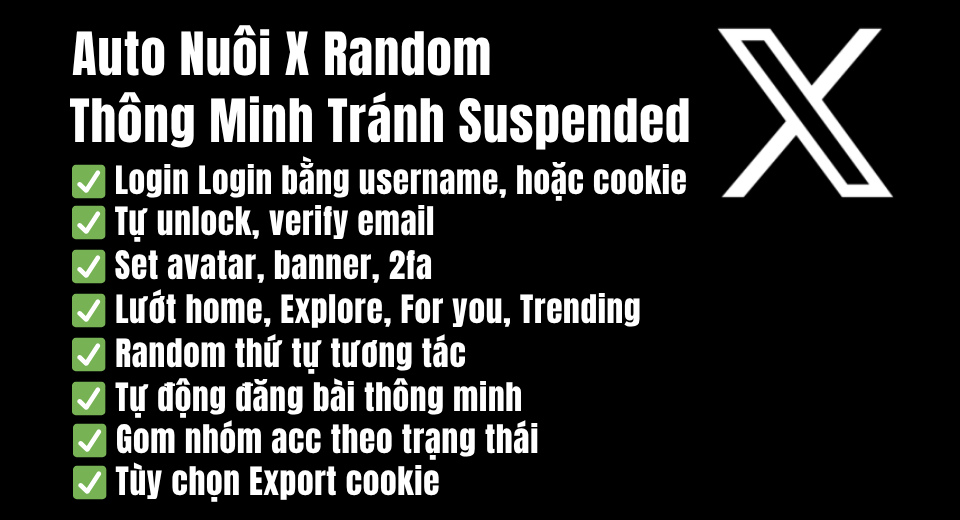 SCR AUTO NUÔI X RANDOM DÀNH RIÊNG CHO ACC X REG BẰNG MAILSCR.US