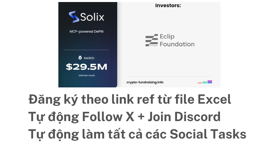 Solix Depin - Đăng Ký Theo Link Ref + Làm tất cả Social Tasks