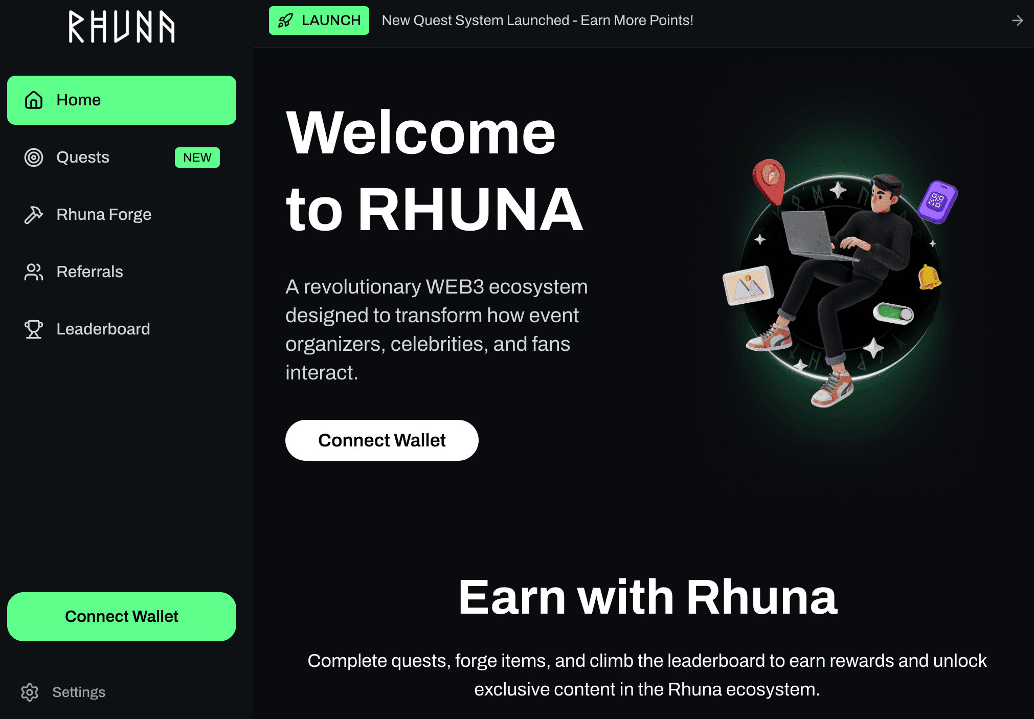 Rhuna Airdrop Automator (Private Premium) – On-Chain Entertainment & Stablecoin Payments (Raised $2M)
