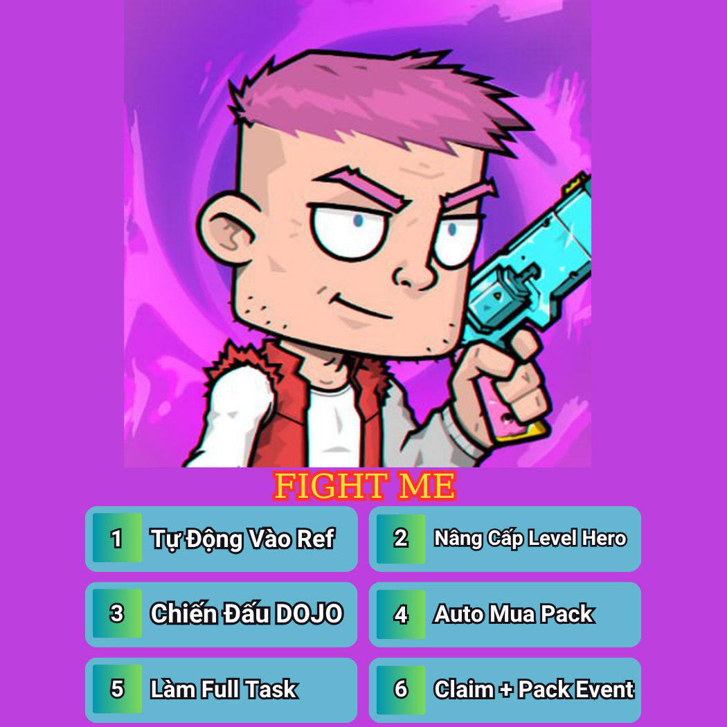 Script Telegram Fight Me - Script Làm Airdrop Fight Me Full Tính Năng - Script Automation Tool
