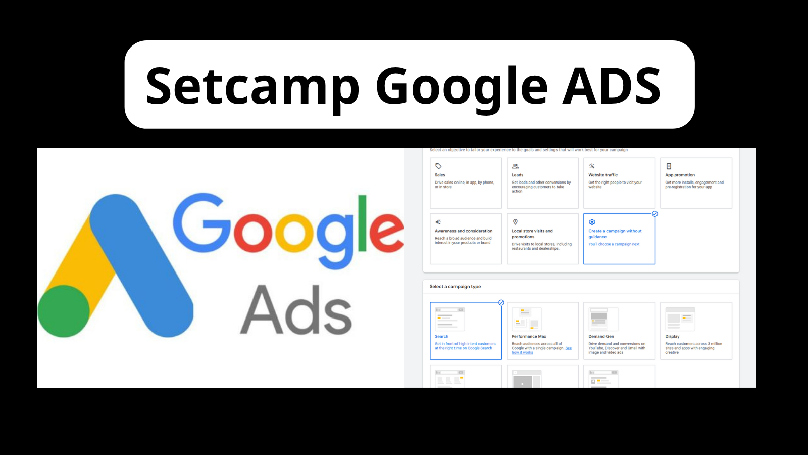 Set camp Google ADS
