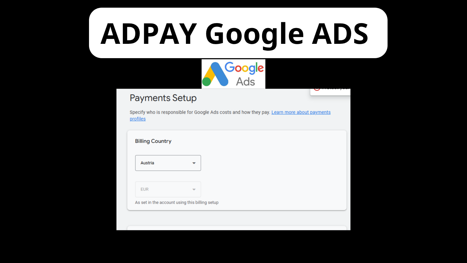 Ad phương thức thanh toán Google ads - Ad Credit Google ads