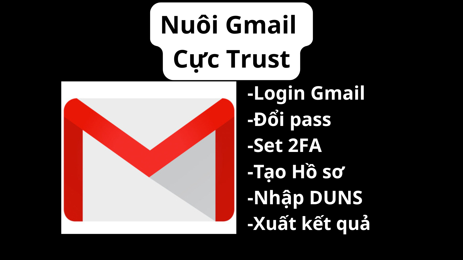 Nuôi Gmail Cực Trust đầy đủ chức năng-Tích hợp chat GPT