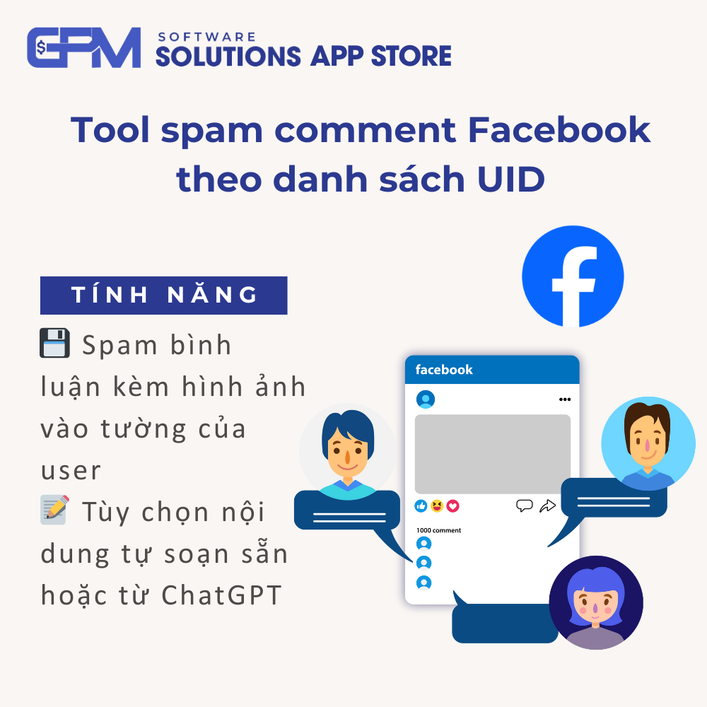 Tool spam comment Facebook theo danh sách UID - Facebook Auto Comment Tool (UID List) - Tool seeding Facebook tự động