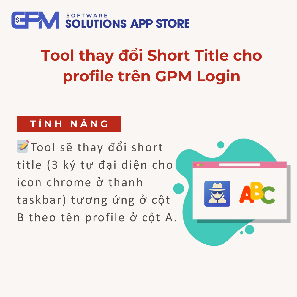 Tool thay đổi Short Title cho profile trên GPM Login