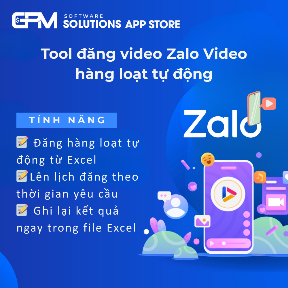Tool đăng video lên Zalo Video tự động (Đăng video, Hẹn giờ đăng) - Zalo Video Creator Tool