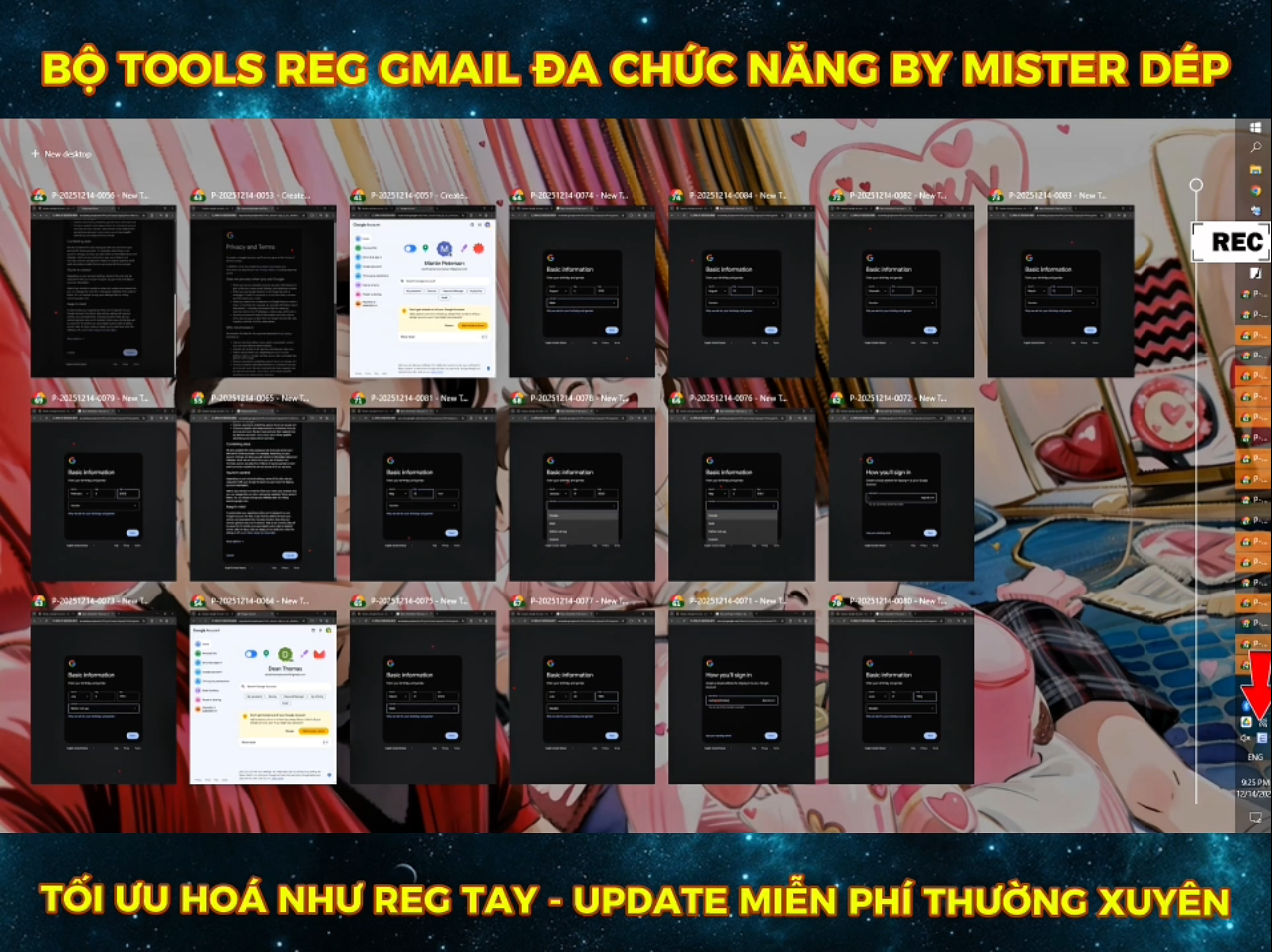 Mister Dép - Bộ tools reg Gmail như người thật reg tay. Tùy chọn unverphone hoặc verphone