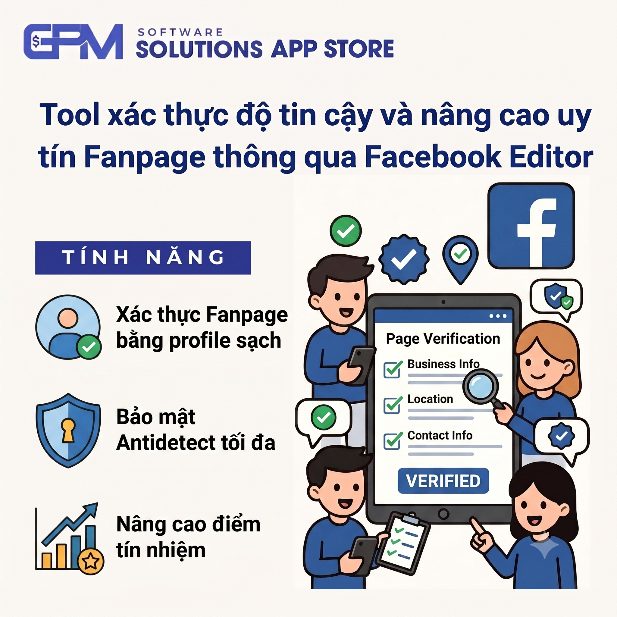 Tool xác thực độ tin cậy và nâng cao uy tín Fanpage thông qua Facebook Editor